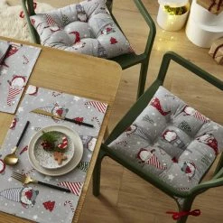 Flash Sale ⌛ Catherine Lansfield Catherine Lansfield Set of 2 🎁 Christmas Gnomes Seat Pads 🧨