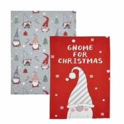 Best Sale 👍 Catherine Lansfield Catherine Lansfield Set of 2 ❄ Christmas Gnomes Tea Towels 🤩